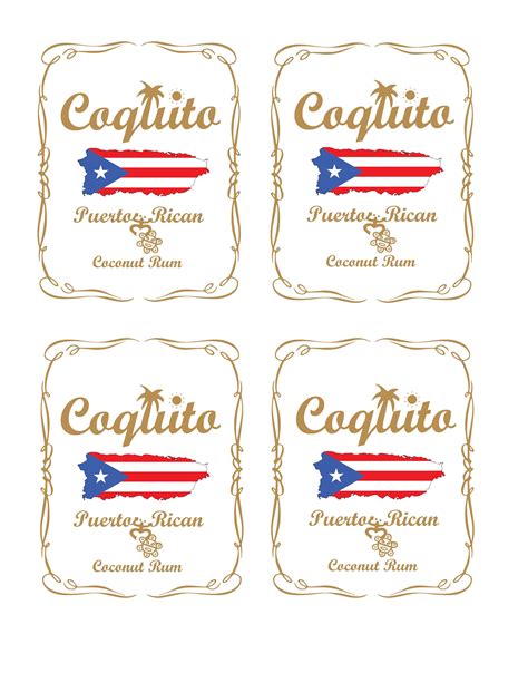 Free Printable Coquito Labels